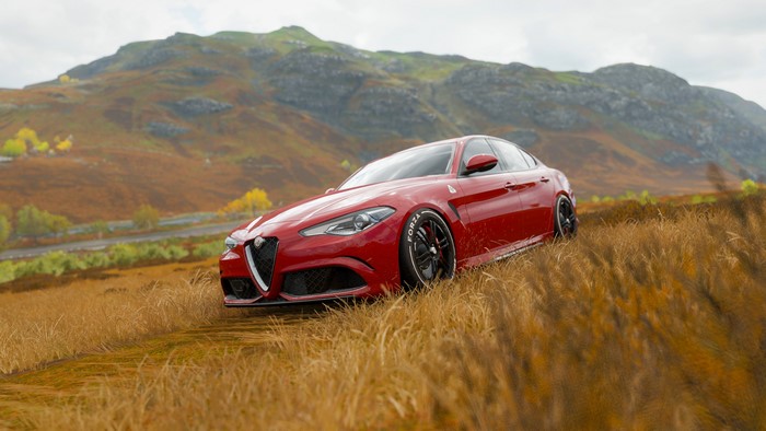 Red Alfa Romeo Giulia in Forza Horizon 4