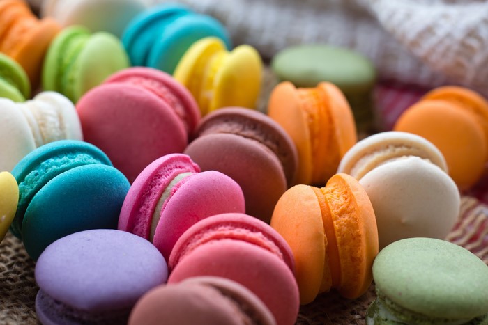 Multicolor Macarons Close-up