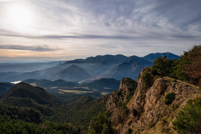 Mountains and valley in Catalonia, Spain