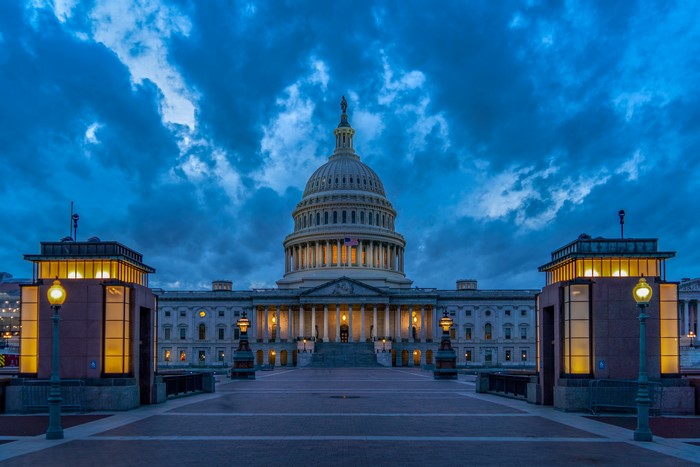 United States Capitol Building at Dusk