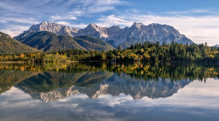 Karwendel Mountains in Bavaria, Germany during Autumn