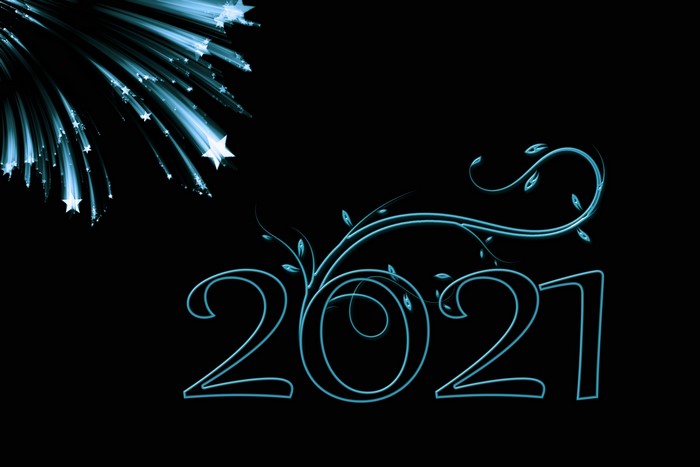 2021 New Year's Eve fireworks and floral design