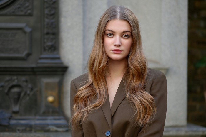 Sophie with long wavy hair