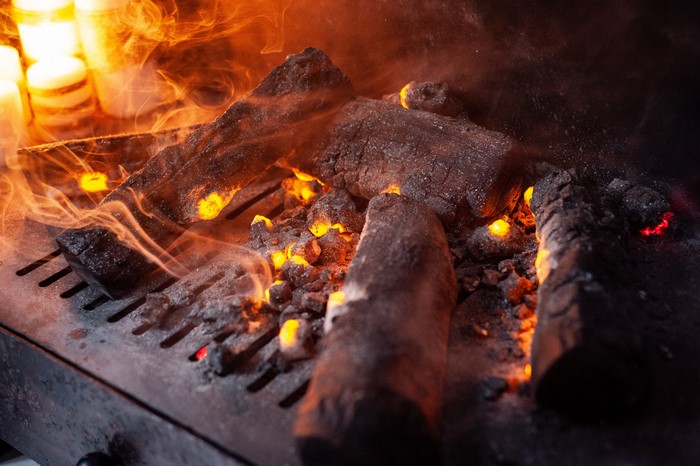 4K Smoldering Coals and Fire