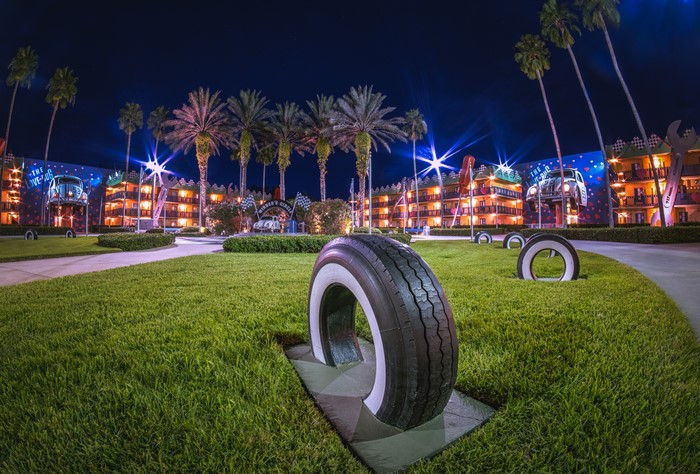 Disney's All-Star Movies Resort at Night