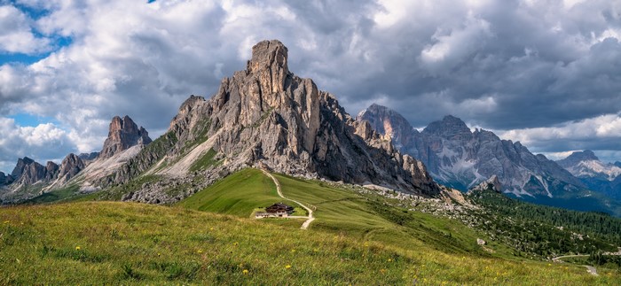 Panoramic View of the Dolomites in Italy