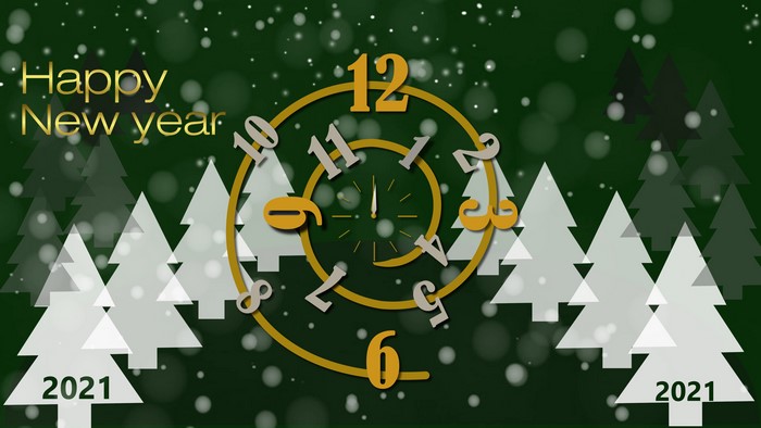 Happy New Year 2021 Clock