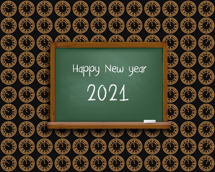 Happy New Year 2021 Chalkboard