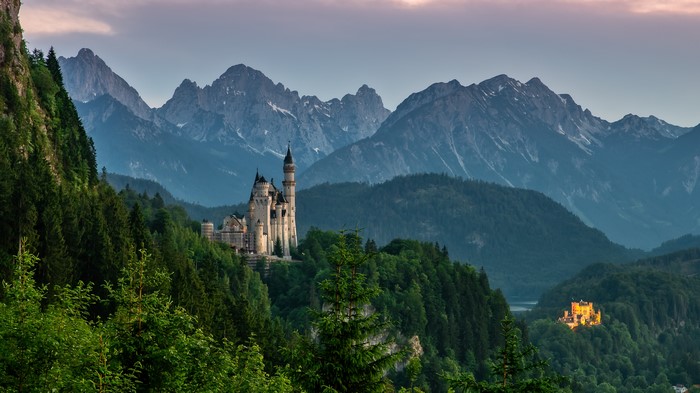 Neuschwanstein Castle and Hohenschwangau Castle, Bavaria, Germany