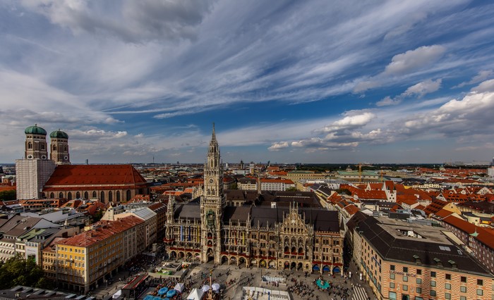 Munich Frauenkirche Cathedral and New Town Hall