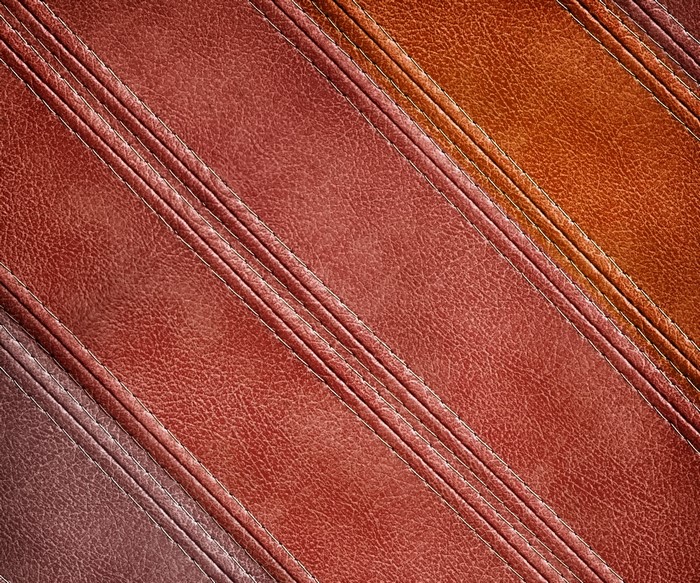 Diagonal stitched leather texture