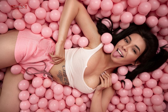 Tanya Frost and Nika Meln in pink balls
