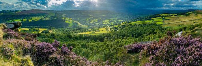 Peak District England Scenery Panorama