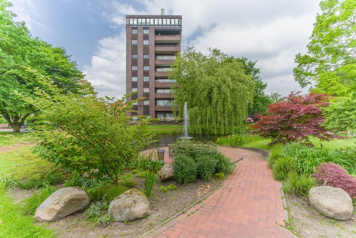 Westerstede City Park Thale Germany with fountain and path