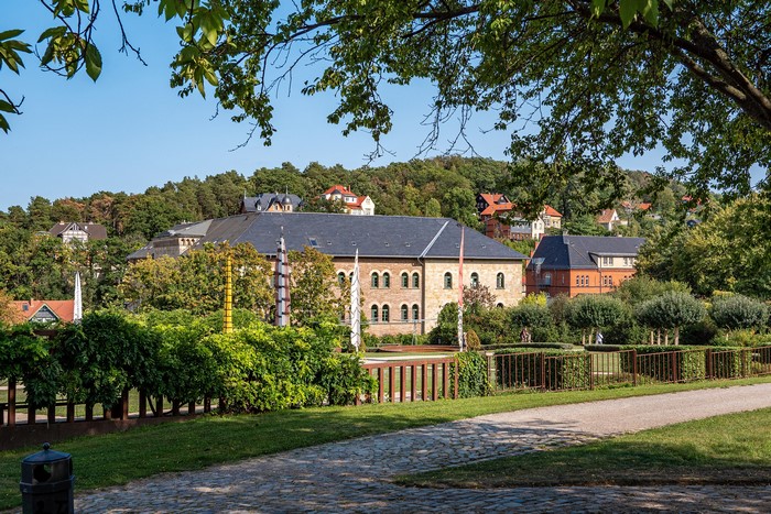 Buildings and garden in Blankenburg (Harz), Germany