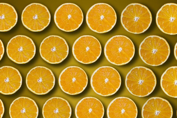 Many Orange Fruit Slices Texture