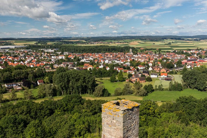 Volkmarsen Germany Houses Clouds From above