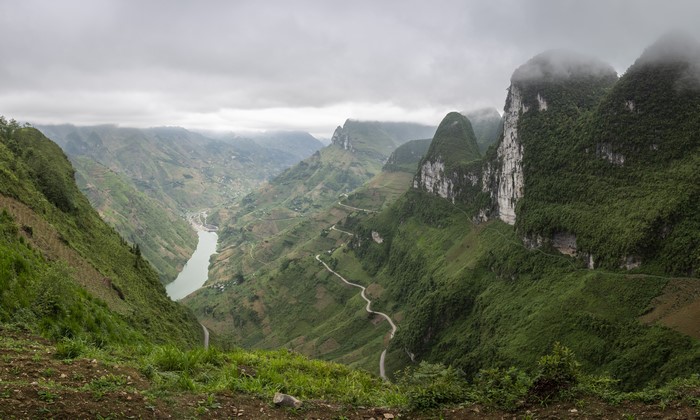 Ha Giang Vietnam Mountains River Canyon Road