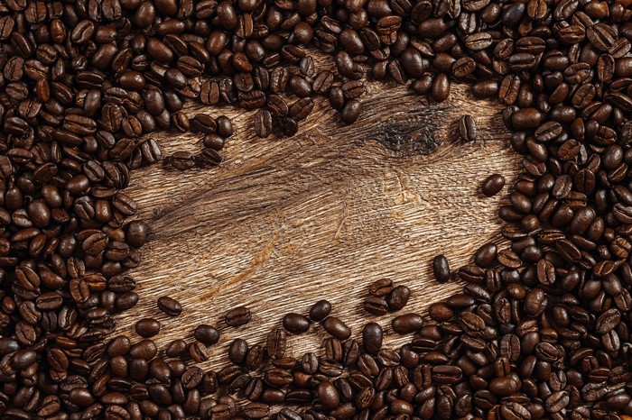 Coffee Beans on Wooden Surface