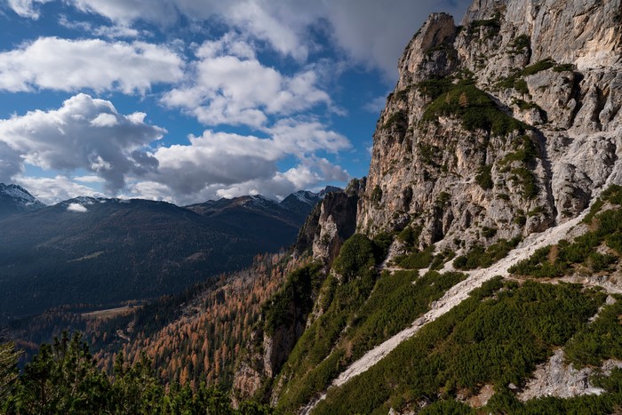 Mountains and Clouds in Dolomites, South Tyrol, Italy