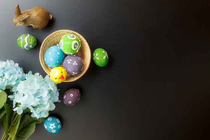Easter Eggs and Bunny Decoration