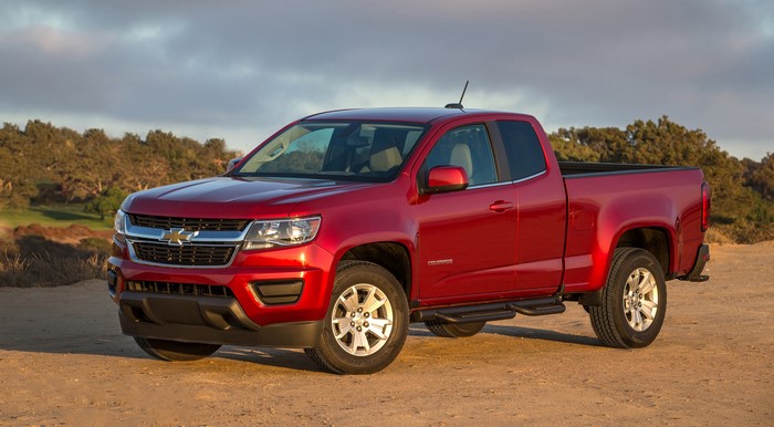 Red Chevrolet Colorado LT Extended Cab Pickup Truck