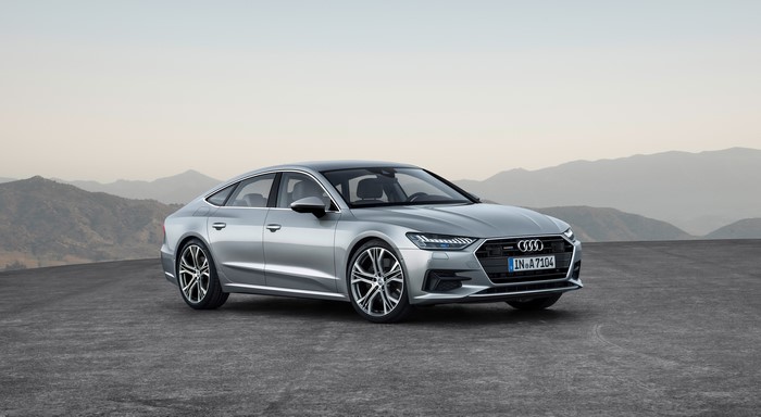 Silver Audi A7 Sportback quattro 2018
