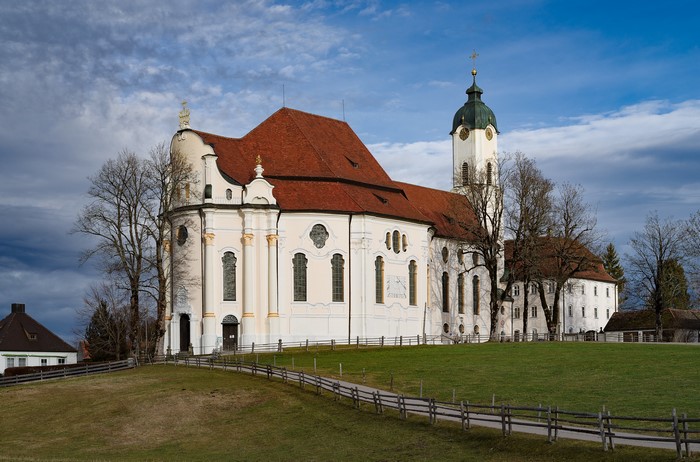 Wieskirche Church in Wildsteig, Bavaria, Germany