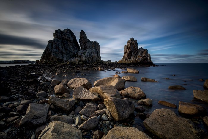 Bretagne France Coast Stones Crag