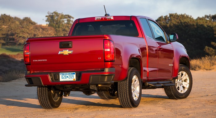 Red Chevrolet Colorado LT Extended Cab Pickup Truck