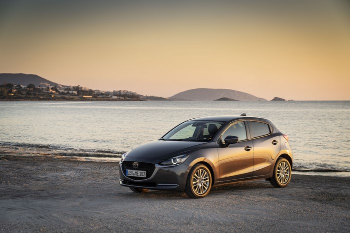 Grey 2020 Mazda2 Metallic by the Sea