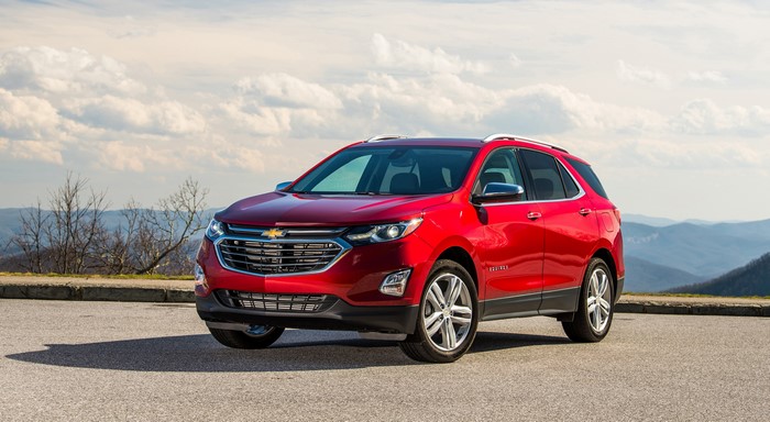 Red Chevrolet Equinox Premier Crossover