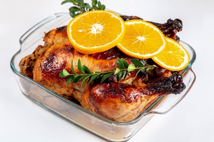 4K Roast Chicken with Oranges