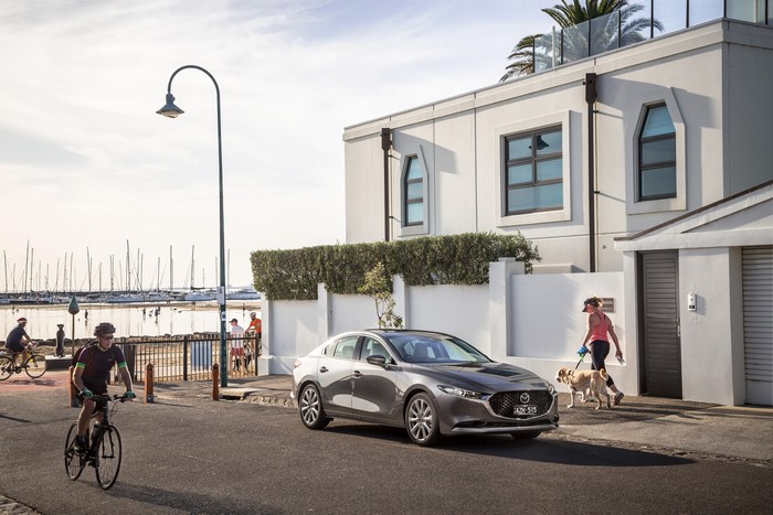 4K 2019 Mazda 3 Sedan, Grey Metallic
