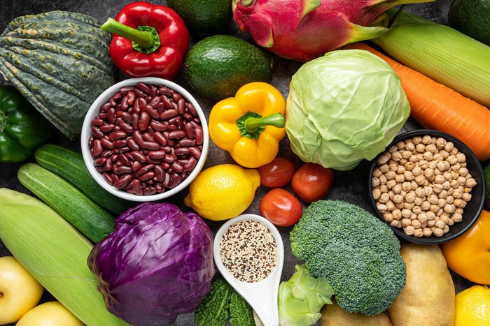 Assortment of Fresh Vegetables and Beans