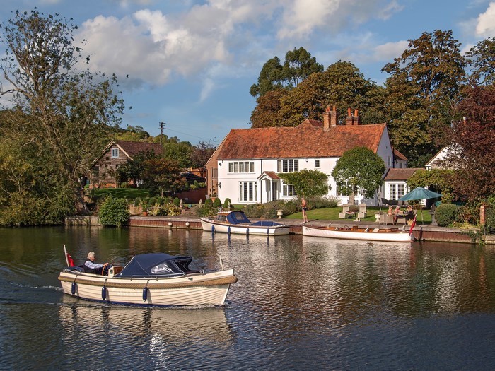 Boats on the River Thames near Hambleden, Buckinghamshire