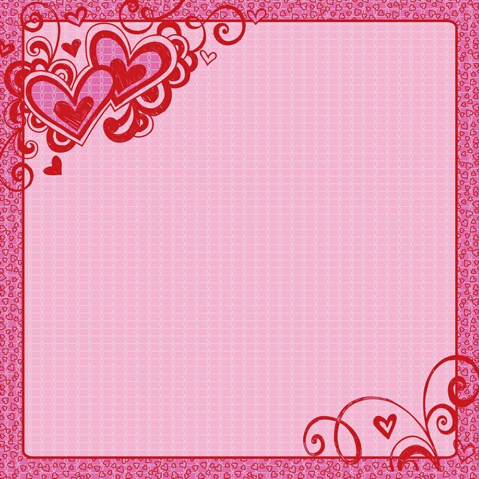 Valentine's Day Pink Heart Template Greeting Card