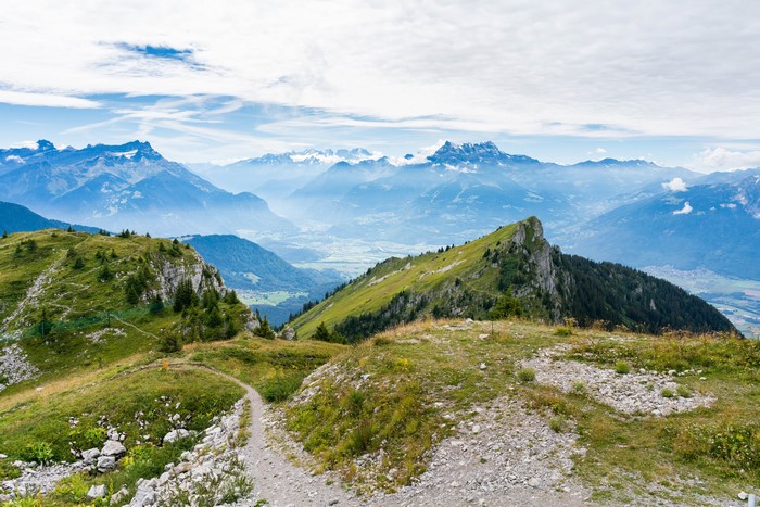 Mountains in Leysin, Vaud, Switzerland