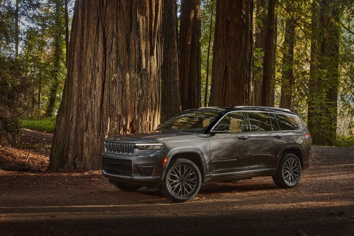 Grey 2021 Jeep Grand Cherokee L Summit SUV in Forest
