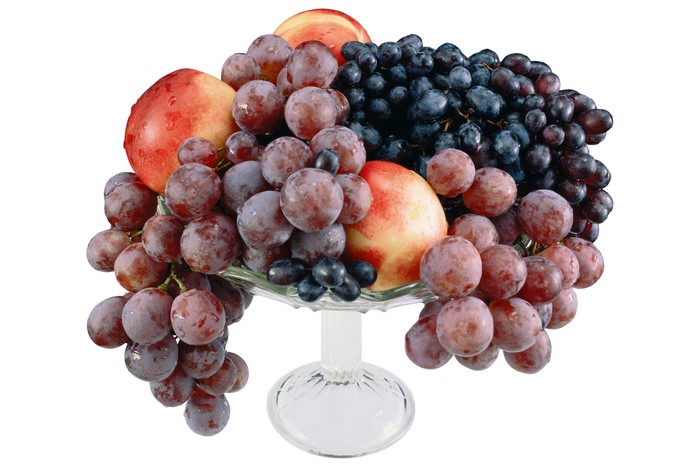 Grapes and Peaches in a Vase