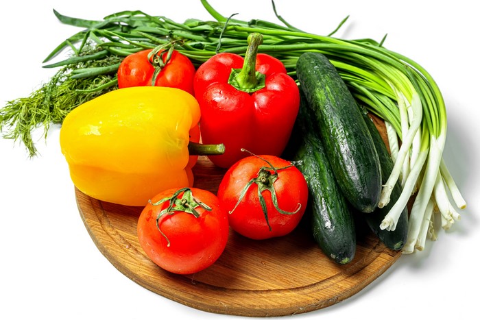 Vegetables on a cutting board