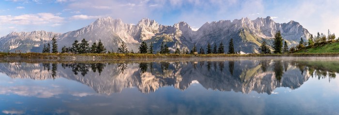 4K Tyrol Alps Lake Reflection Panorama