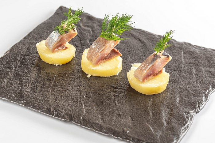 Herring and Potato Appetizers with Dill