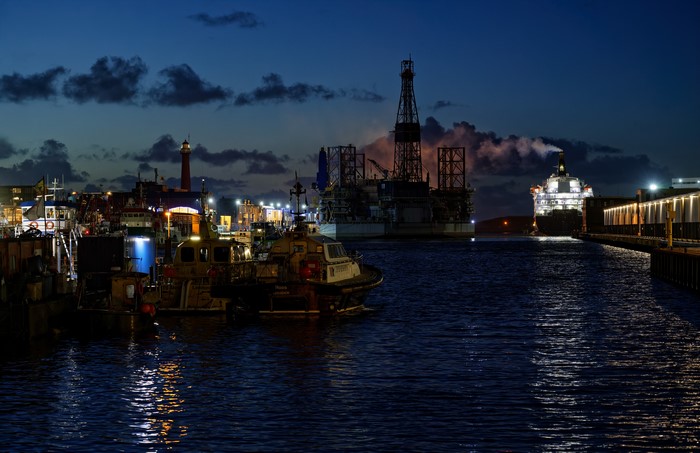 4K IJmuiden Netherlands Marinas Ships Bay Night