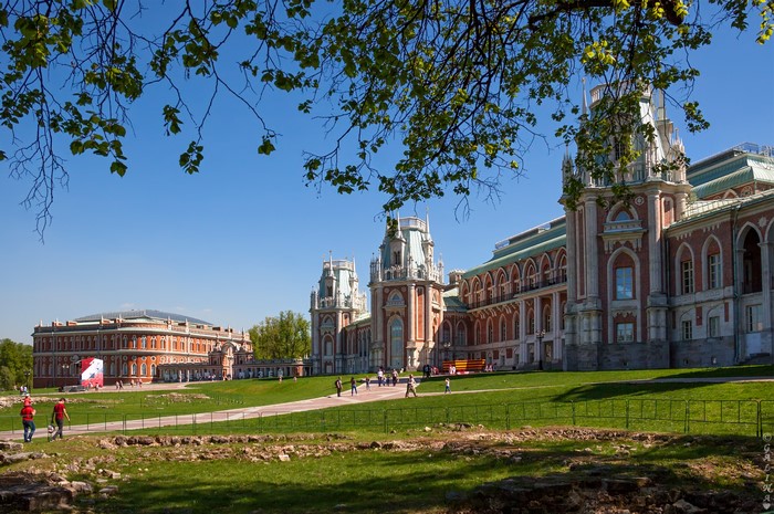Tsaritsyno Palace and Park in Moscow, Russia