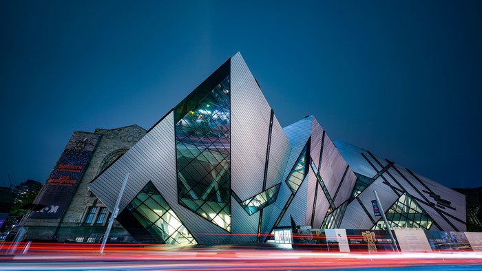 Royal Ontario Museum in Toronto, Canada at Night