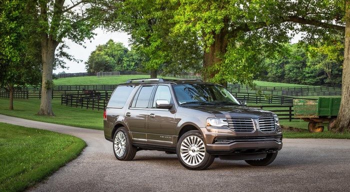 2015 Lincoln Navigator SUV on a Country Road