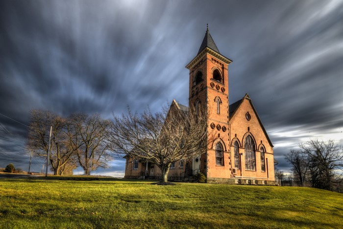 Church in Pennsylvania with HDR Sky