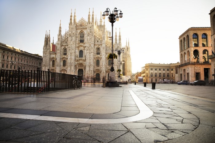 Milan Cathedral and Piazza del Duomo in Italy