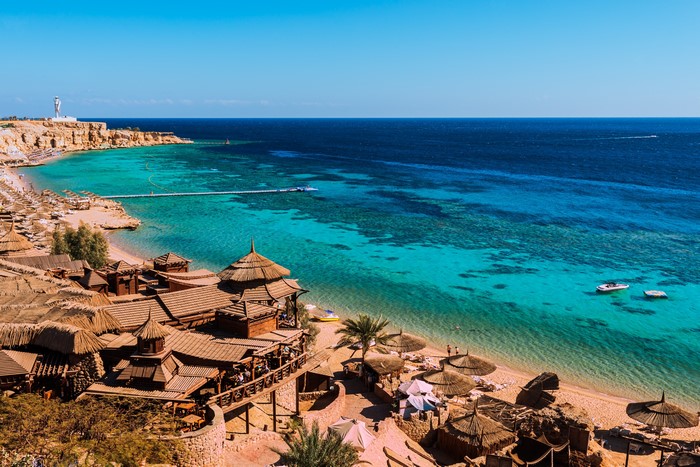 Resorts on the coast of Sharm el-Sheikh, Egypt